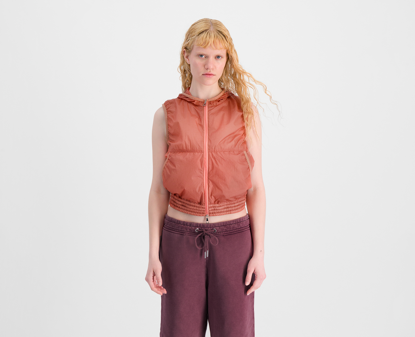 Gilet cargo leggero da donna, albicocca