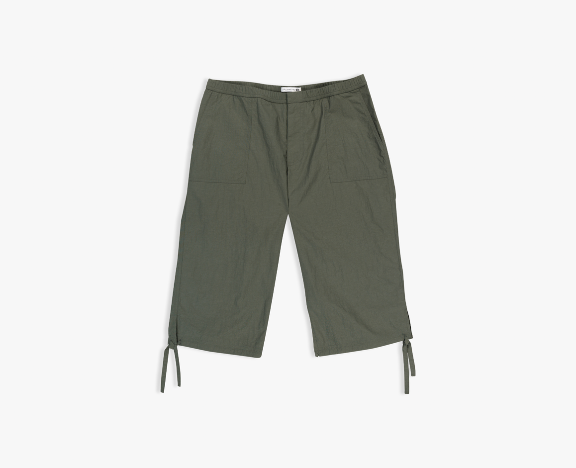 Pantaloni capri cargo da donna, kaki