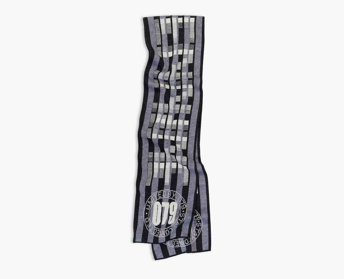 Soccer scarf, black/grey